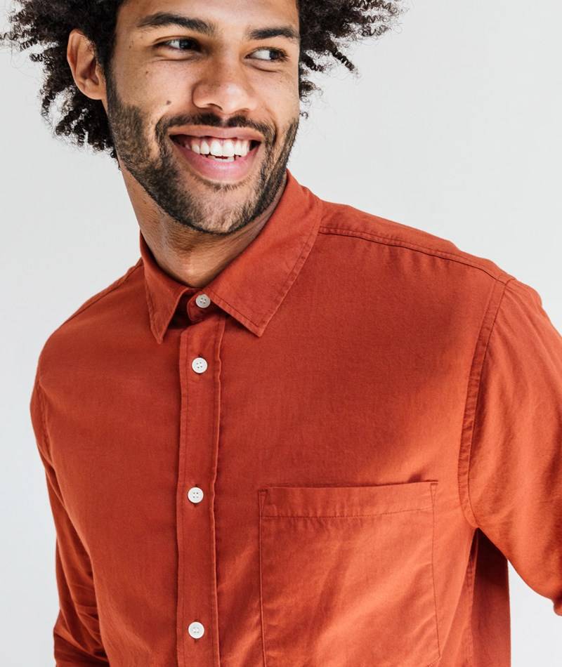 Kauf Dich Glücklich ARMEDANGELS Daanil Hemd Orange