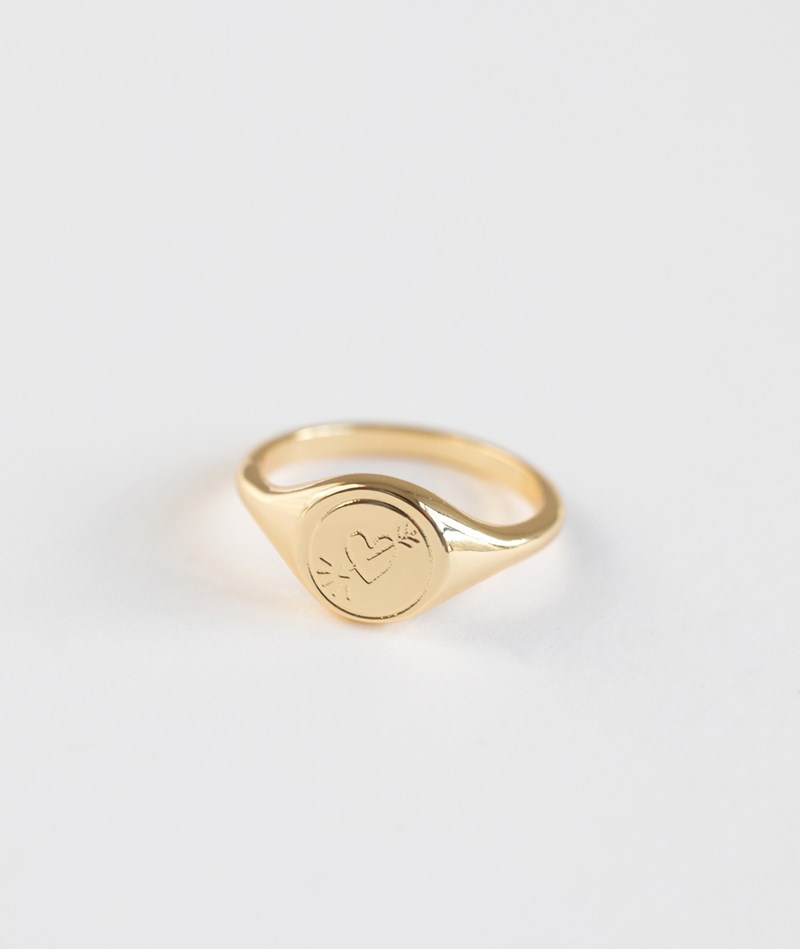 Kauf Dich Glücklich AVEC TOUS Ring Herz Gold