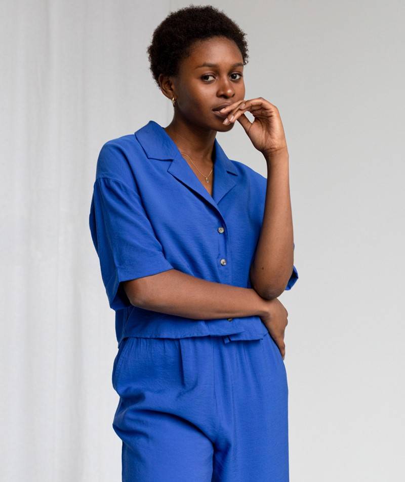 KAUF DICH GLüCKLICH Bluse Blau