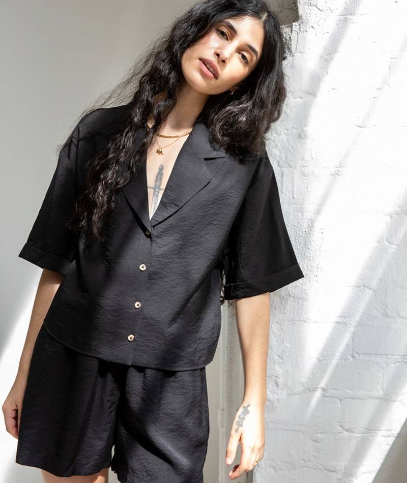 KAUF DICH GLüCKLICH Bluse Schwarz