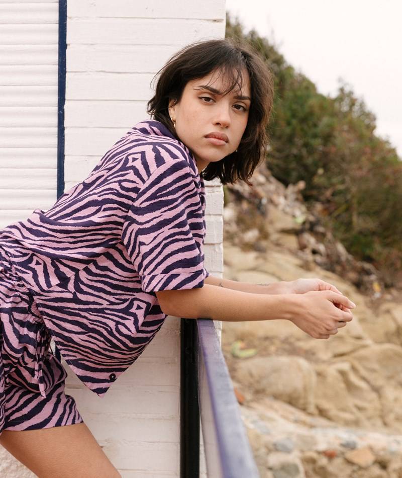 KAUF DICH GLüCKLICH Bluse Zebra gemustert