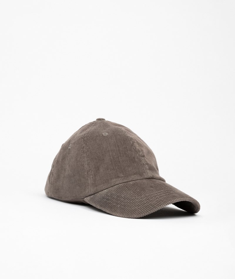 KAUF DICH GLüCKLICH Cap Kord Dunkelgrau aus Bio-Baumwolle