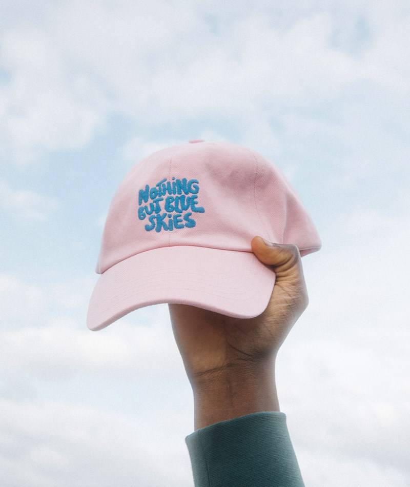 KAUF DICH GLüCKLICH Cap Sky Rosa aus Bio-Baumwolle