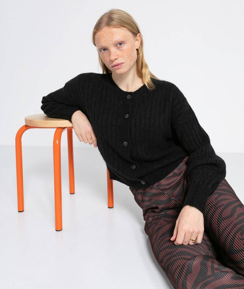 KAUF DICH GLüCKLICH Cardigan Schwarz