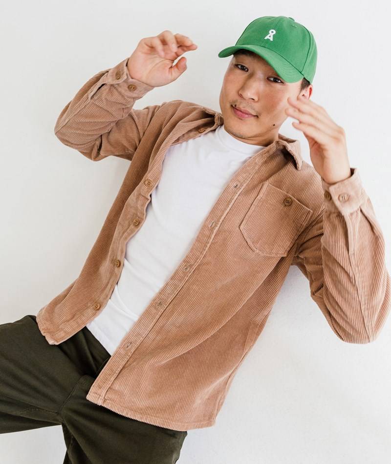 KAUF DICH GLüCKLICH Cordhemd Beige aus Bio-Baumwolle