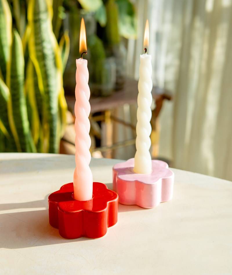 Kauf Dich Glücklich DOIY Daisy Kerzenhalter Rot