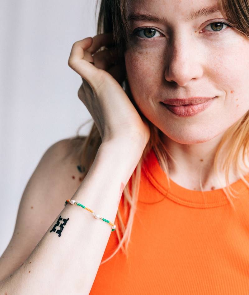 Kauf Dich Glücklich EBBA Armband Grün/Orange