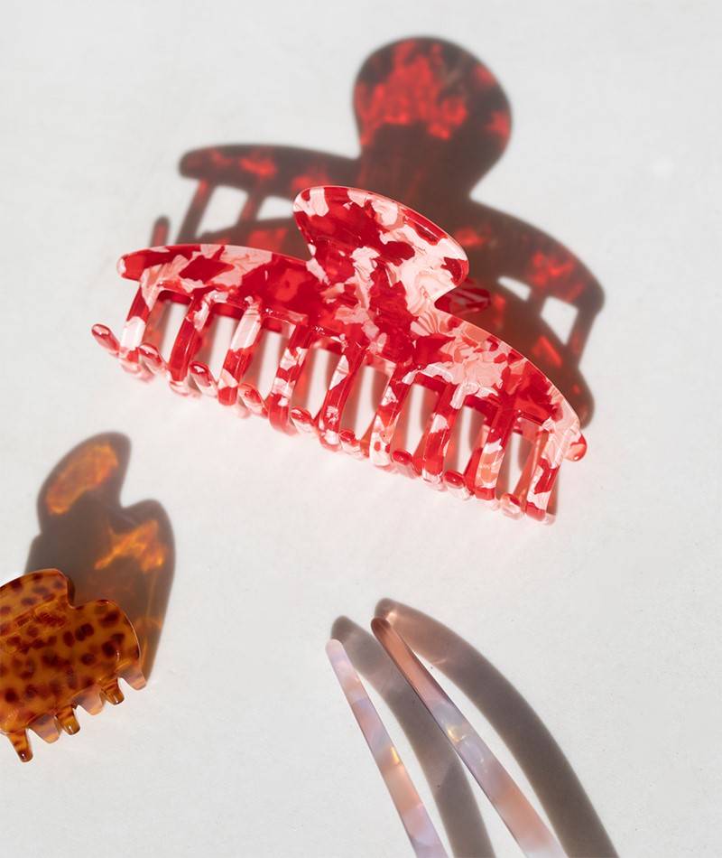 Kauf Dich Glücklich EBBA Haarspange rot gemustert