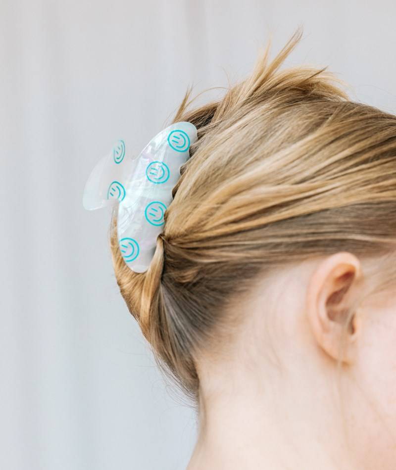 Kauf Dich Glücklich EBBA Haarspange Smiley Weiü