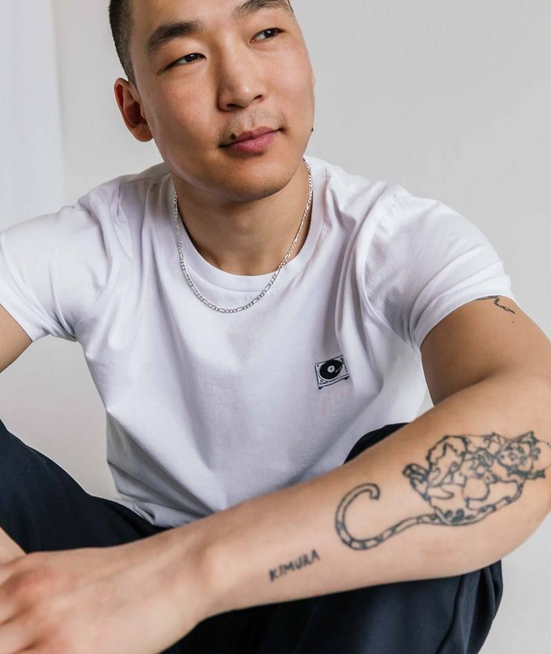 KAUF DICH GLüCKLICH Elliot T-Shirt Turntable Weiü