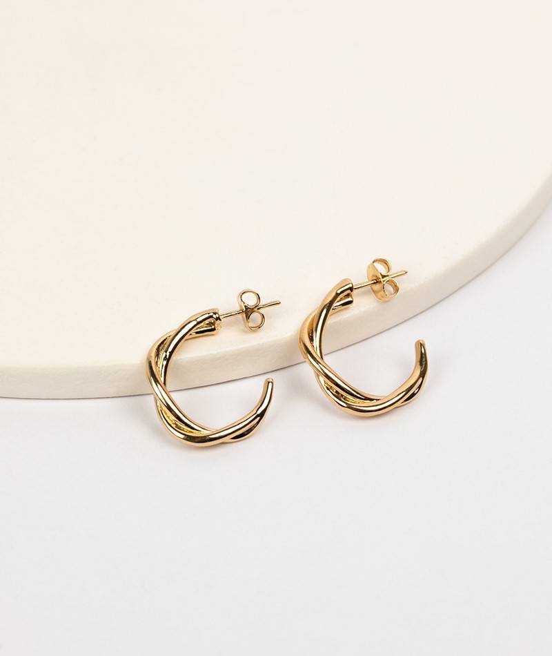 KAUF DICH GLüCKLICH gedrehte Creole Gold