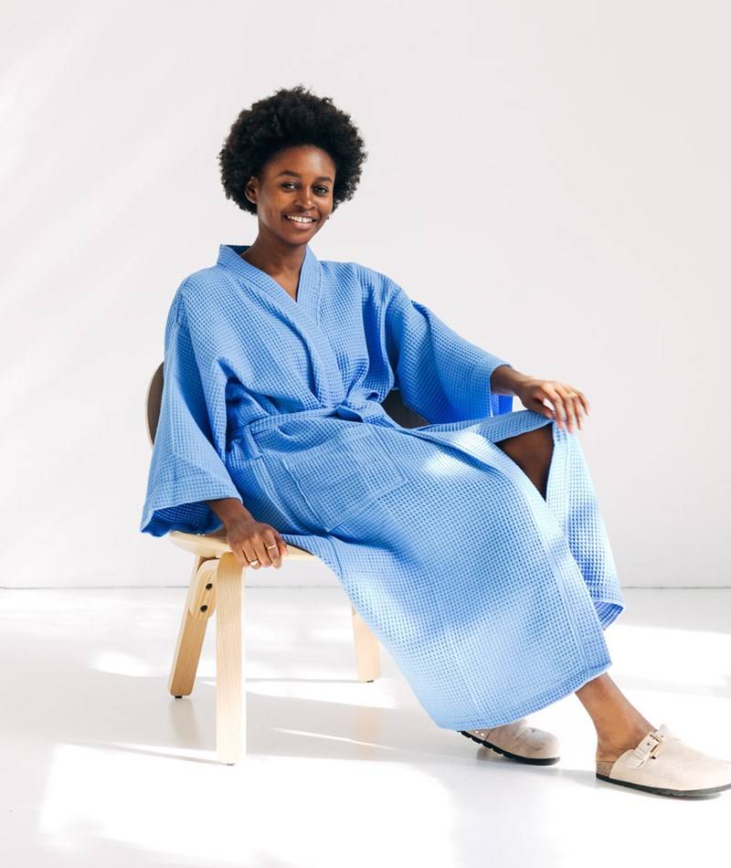 Kauf Dich Glücklich HAY Waffle Bademantel Blau