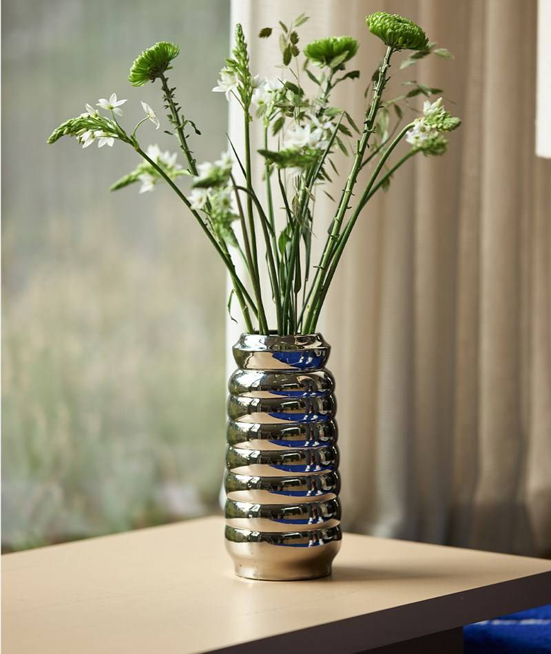 Kauf Dich Glücklich HKLIVING Ribble Vase Silber