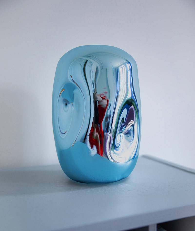 Kauf Dich Glücklich HKLIVING Vase Chrome Blau