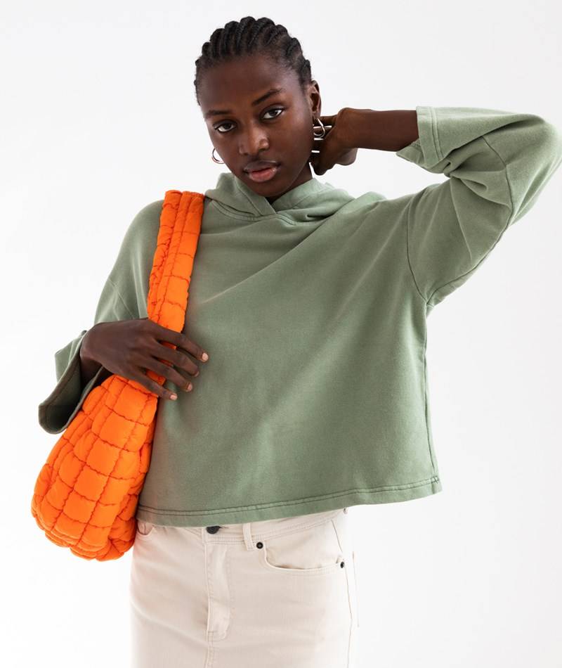 KAUF DICH GLüCKLICH Hoodie Salbeigrün