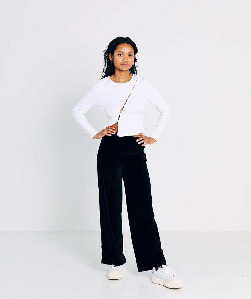 KAUF DICH GLüCKLICH Hose Schwarz aus Bio-Baumwolle