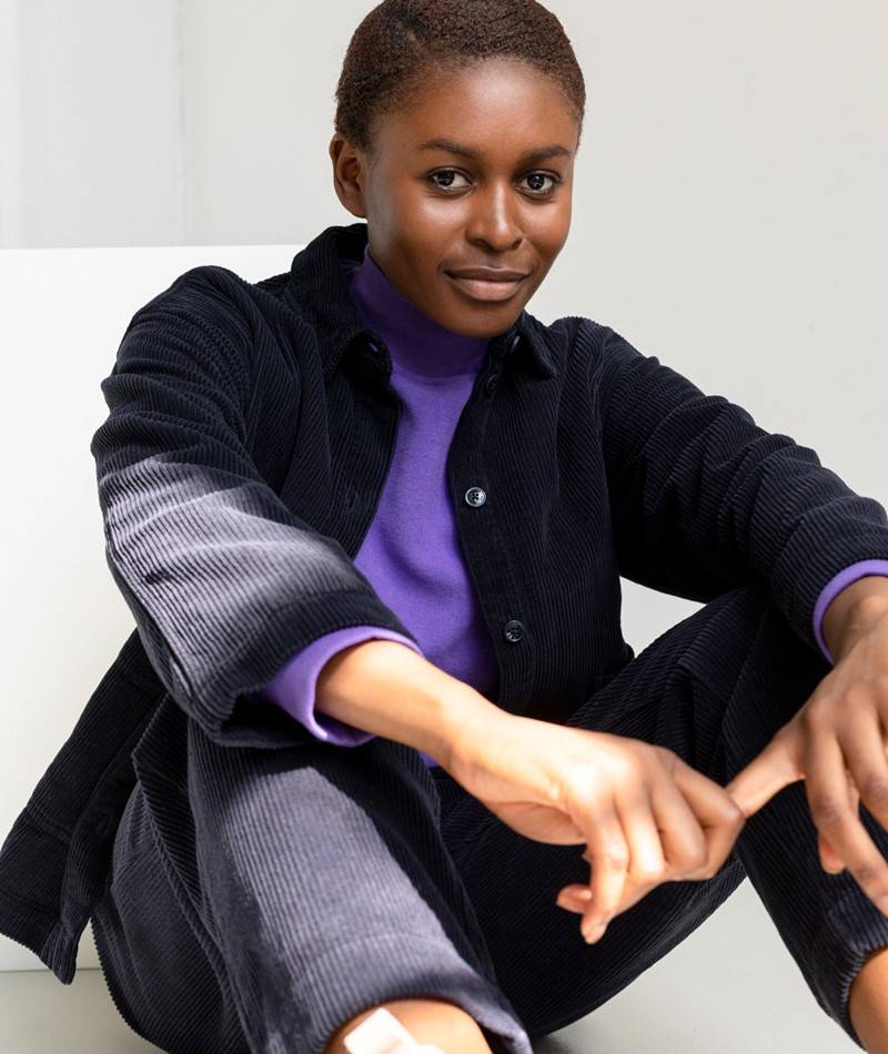 KAUF DICH GLüCKLICH Jacke Blau aus Bio-Baumwolle