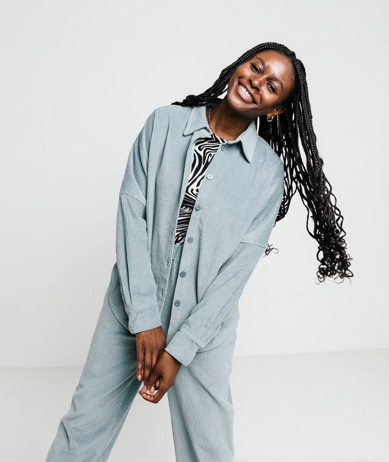 KAUF DICH GLüCKLICH Jacke Hellblau