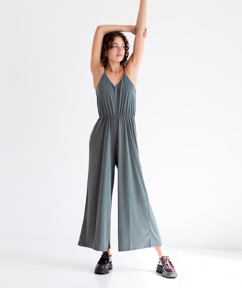 KAUF DICH GLüCKLICH Jumpsuit Olivgrün Modal (TENCEL™)