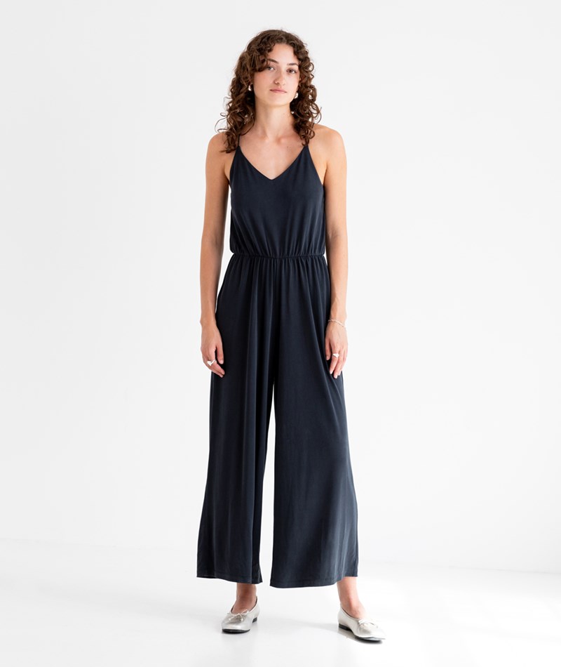 KAUF DICH GLüCKLICH Jumpsuit Schwarz aus Modal (TENCEL™)
