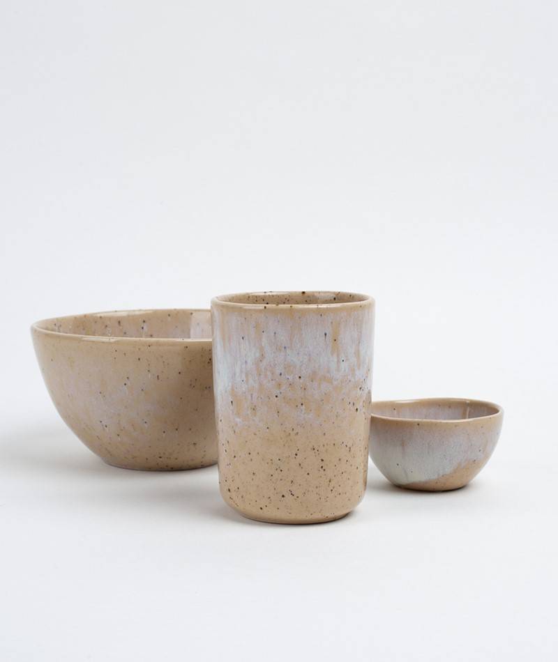 KAUF DICH GLüCKLICH Keramikbecher gemustert