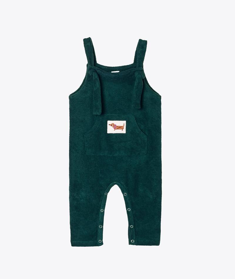 KAUF DICH GLüCKLICH KIDS Overall Dunkelgrün aus Bio-Baumwolle