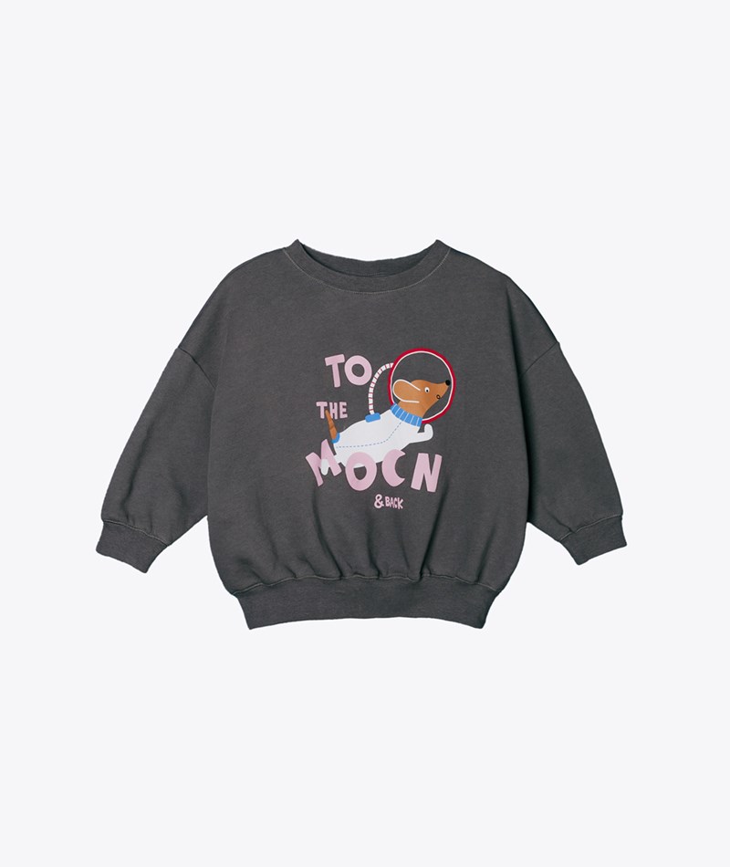 KAUF DICH GLüCKLICH KIDS Sweater Mond Grau aus Bio-Baumwolle