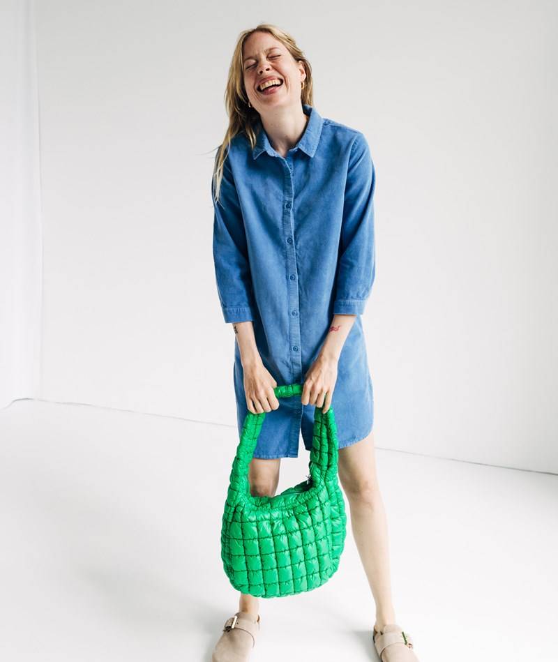 KAUF DICH GLüCKLICH Kleid Blau aus Bio-Baumwolle