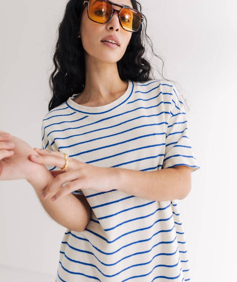 KAUF DICH GLüCKLICH Kleid Blue Stripes gemustert