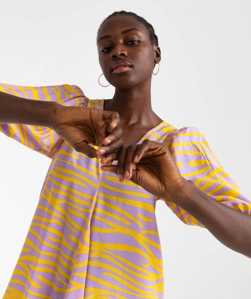 KAUF DICH GLüCKLICH Kleid Zebra gemustert