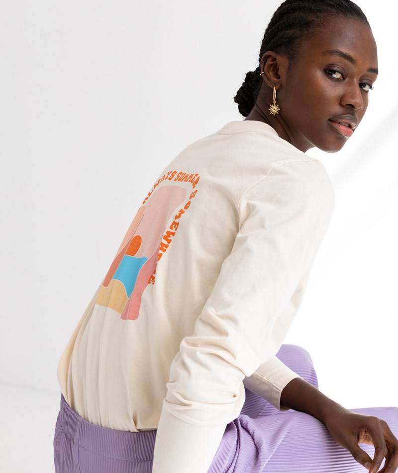 KAUF DICH GLüCKLICH Longsleeve Bay Cremeweiü aus Bio-Baumwolle