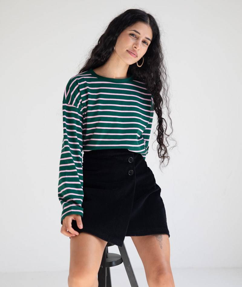 KAUF DICH GLüCKLICH Longsleeve gestreift