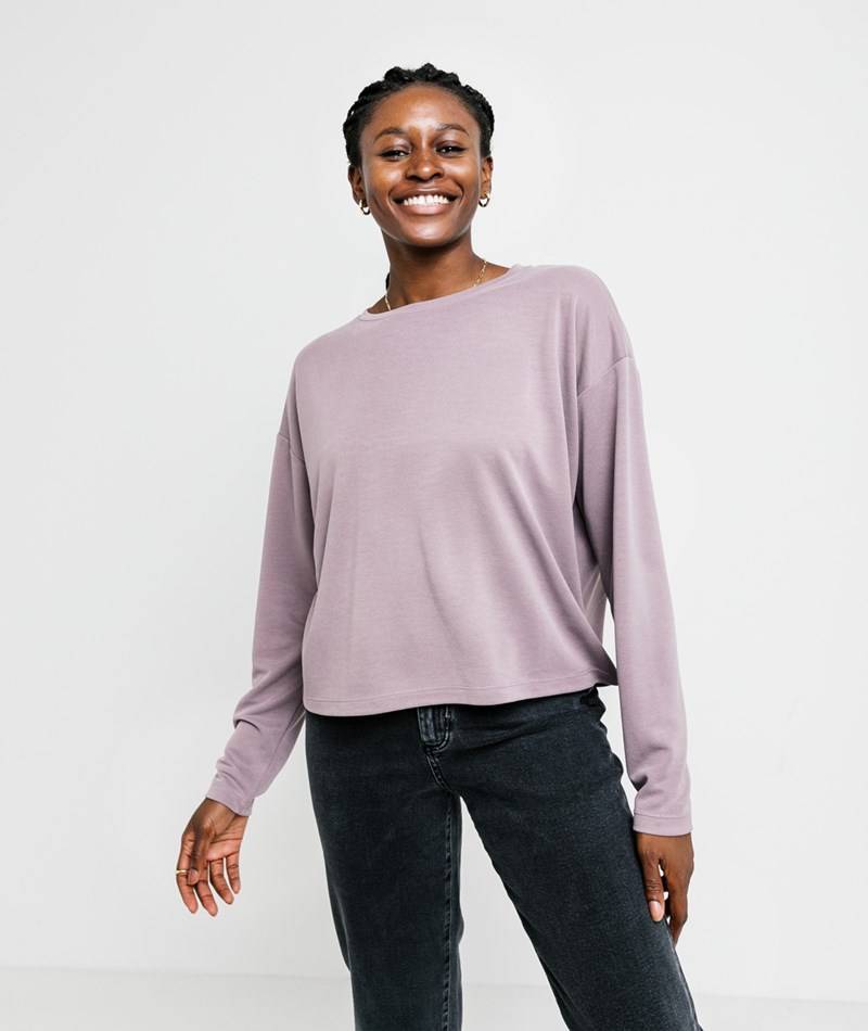 KAUF DICH GLüCKLICH Longsleeve Lila