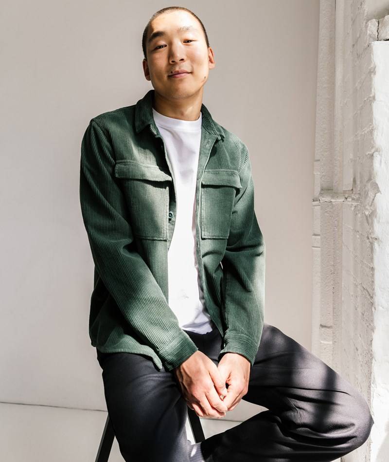 KAUF DICH GLüCKLICH Overshirt Grün aus Bio-Baumwolle