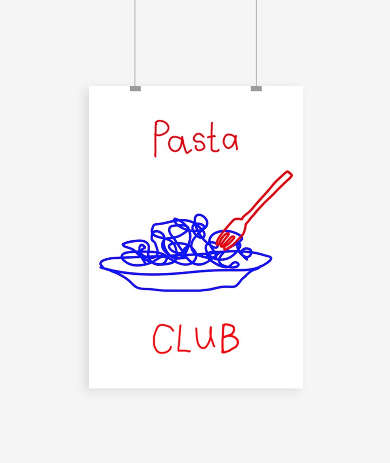 KAUF DICH GLüCKLICH Poster (A3) Pasta Club Weiü