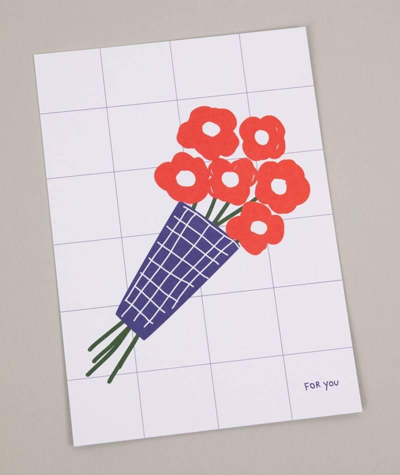 KAUF DICH GLüCKLICH Postkarte A6 Flowers mehrfarbig