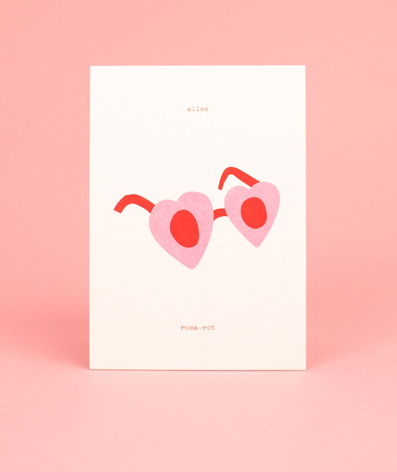 KAUF DICH GLüCKLICH Postkarte Alles Rosarot