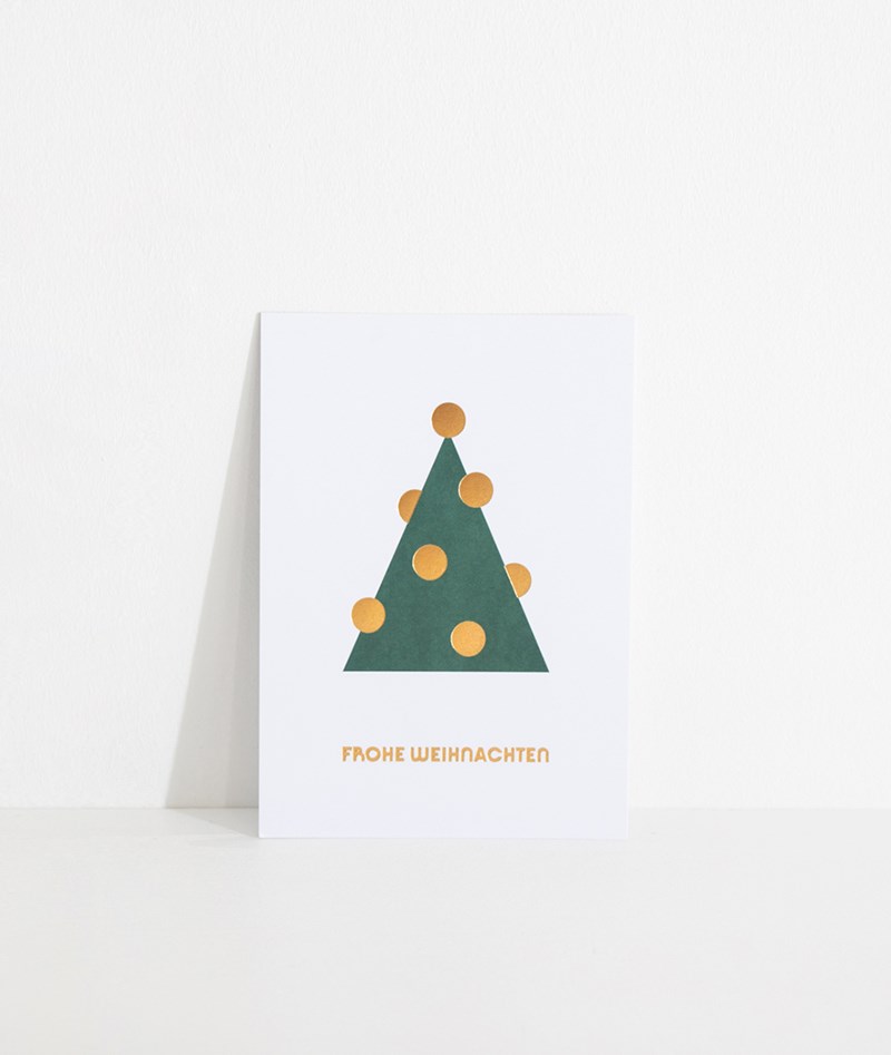 KAUF DICH GLüCKLICH Postkarte Christmas Weiü