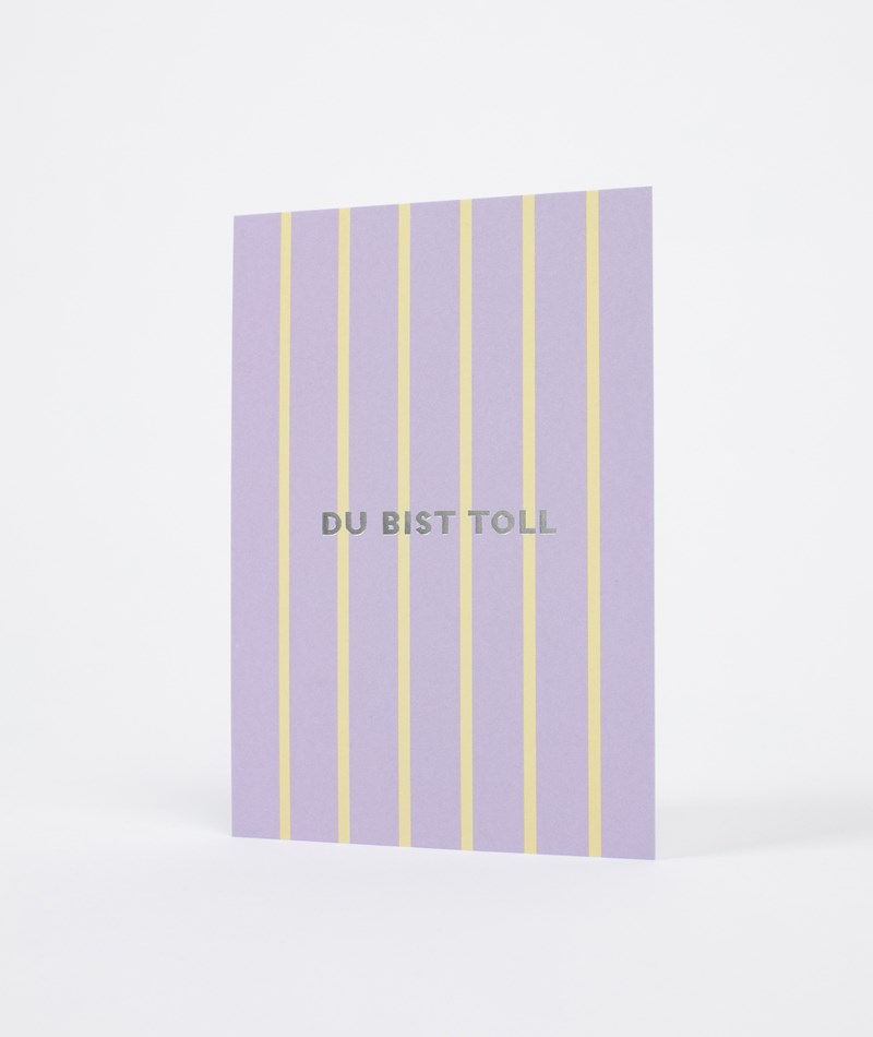 KAUF DICH GLüCKLICH Postkarte Du Bist Toll gestreift