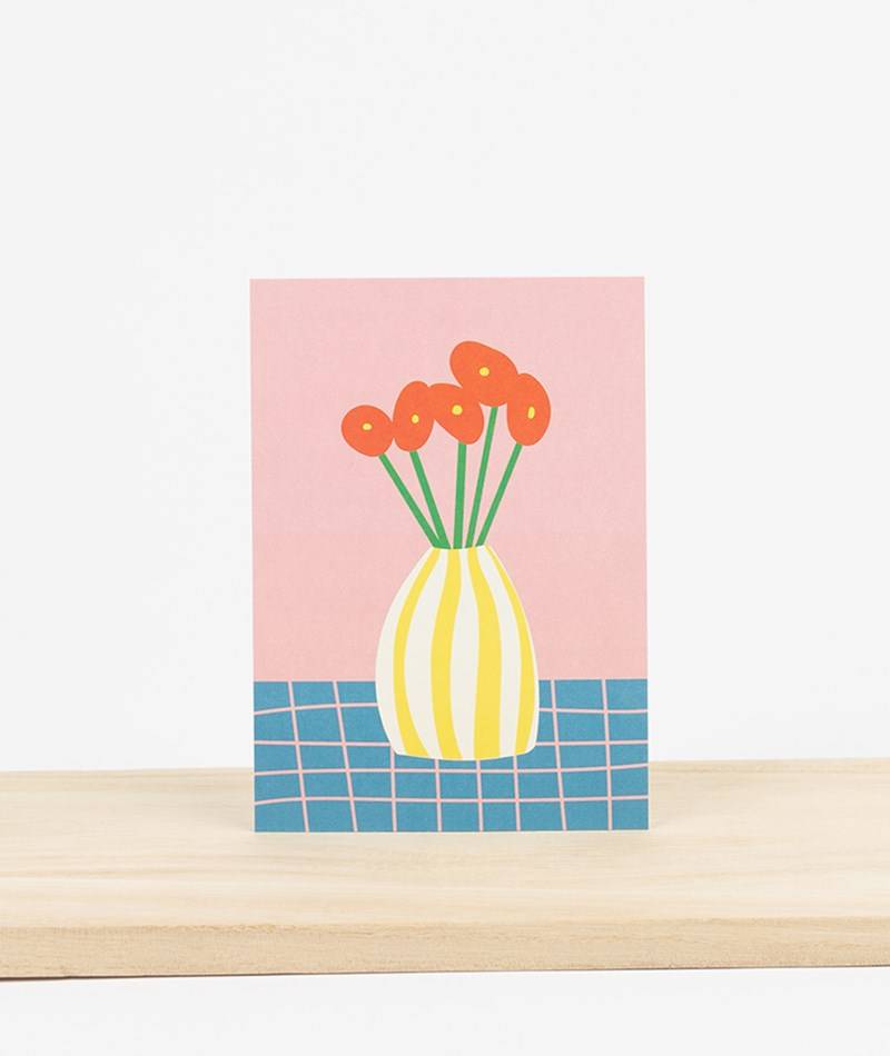 KAUF DICH GLüCKLICH Postkarte Flowers