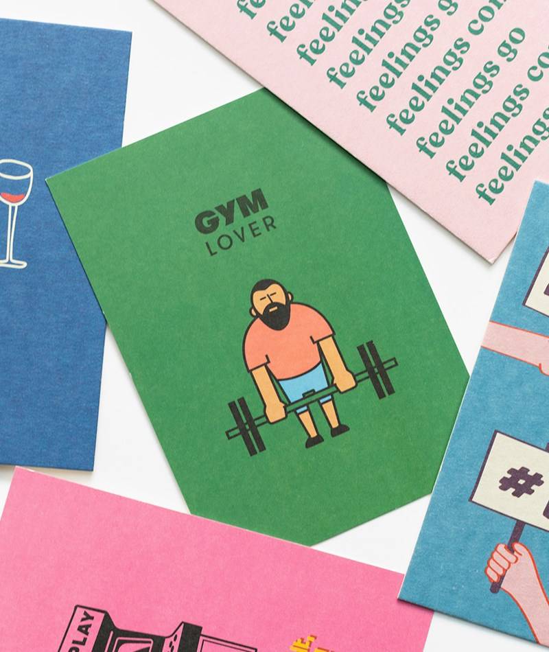 KAUF DICH GLüCKLICH Postkarte Gym Lover