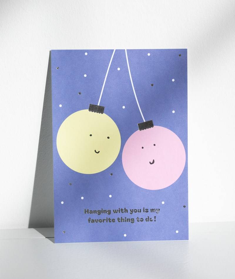 KAUF DICH GLüCKLICH Postkarte Hanging With You Blau