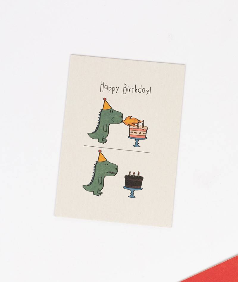 KAUF DICH GLüCKLICH Postkarte Happy Birthday mehrfarbig