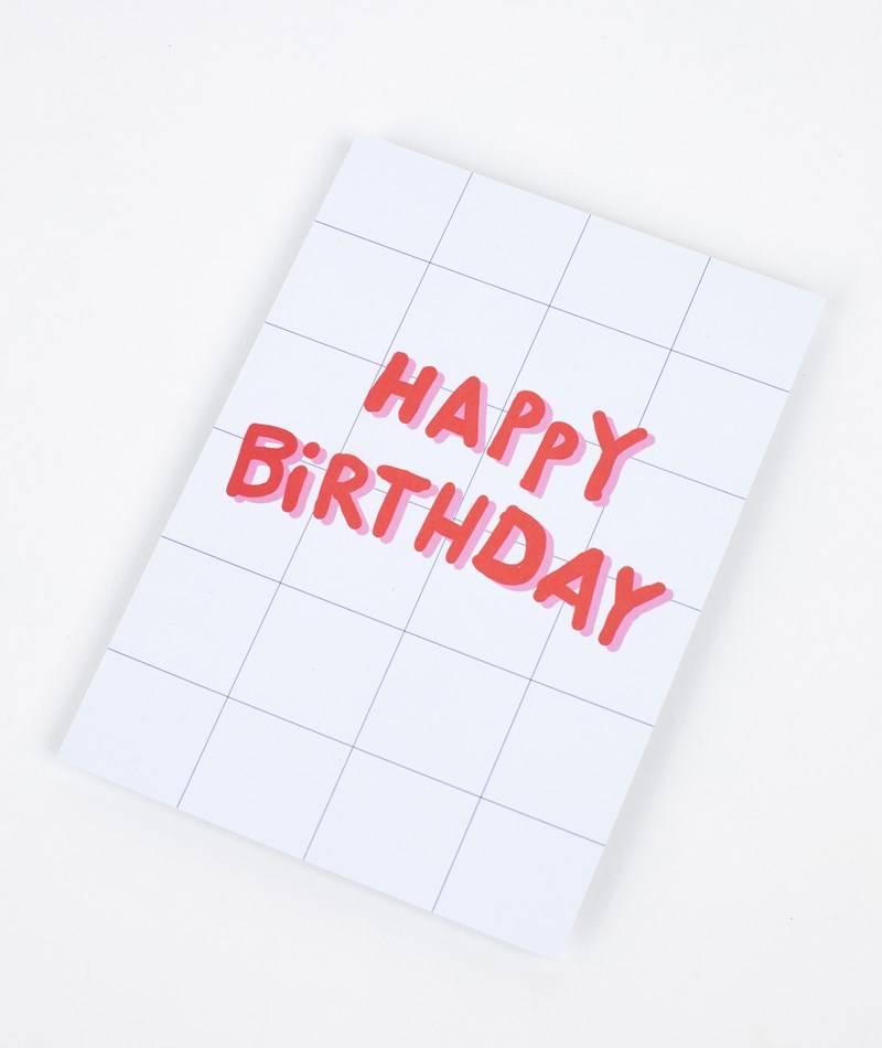 KAUF DICH GLüCKLICH Postkarte Happy Birthday Weiü