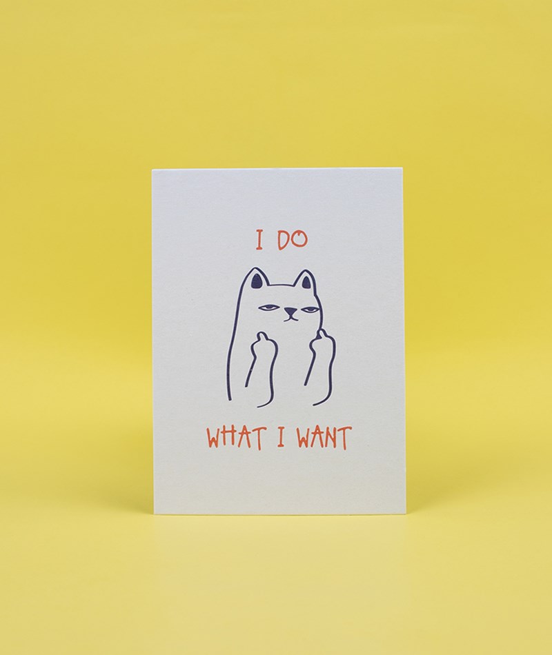 KAUF DICH GLüCKLICH Postkarte I Do What I Want