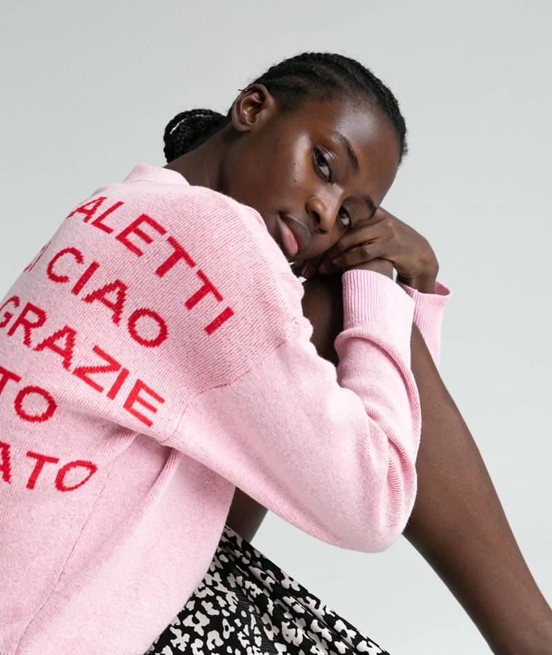 KAUF DICH GLüCKLICH Pullover Rosa