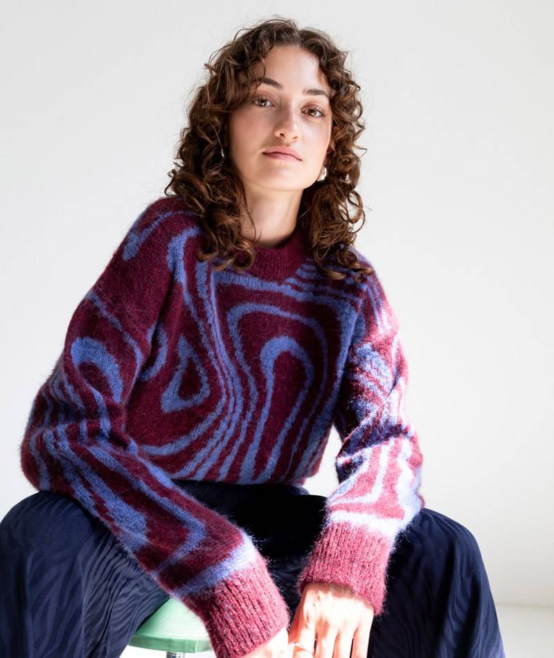 KAUF DICH GLüCKLICH Pullover Swirl gemustert