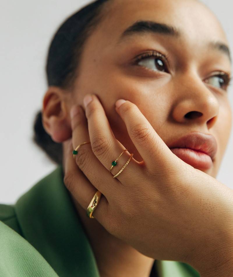 KAUF DICH GLüCKLICH Ring Gold Grün