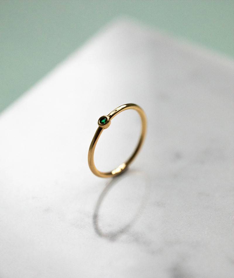 KAUF DICH GLüCKLICH Ring Gold Grün