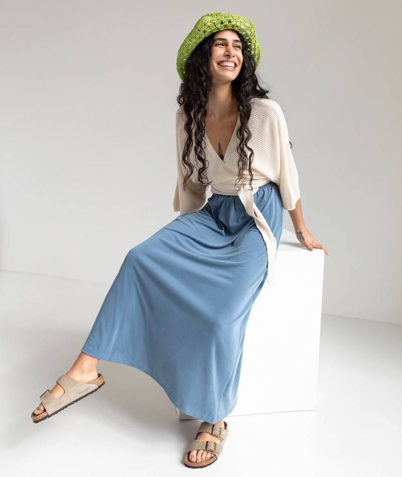 KAUF DICH GLüCKLICH Rock Hellblau aus Modal (TENCEL™)